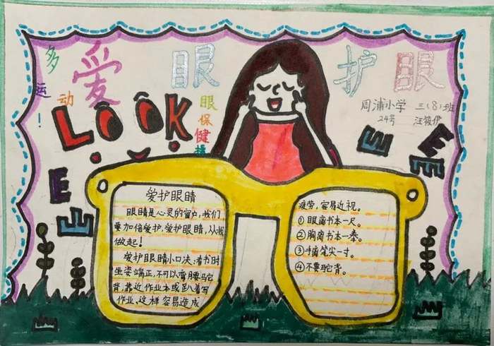 全国爱眼日手抄报图片及内容一年级