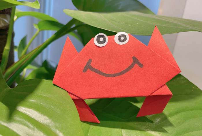 小螃蟹手工折纸教程简单