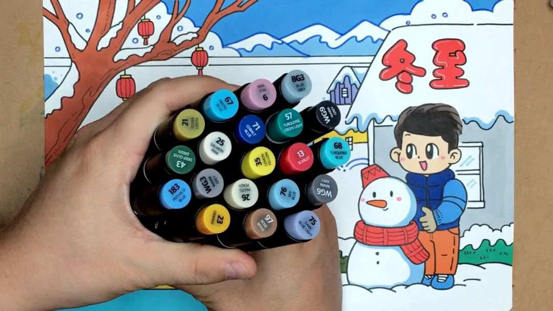 冬至手抄报图片模版设计简单漂亮