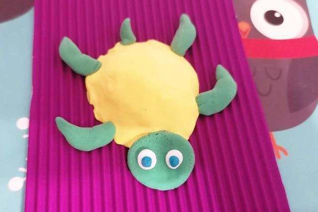 橡皮泥手工制作小动物乌龟