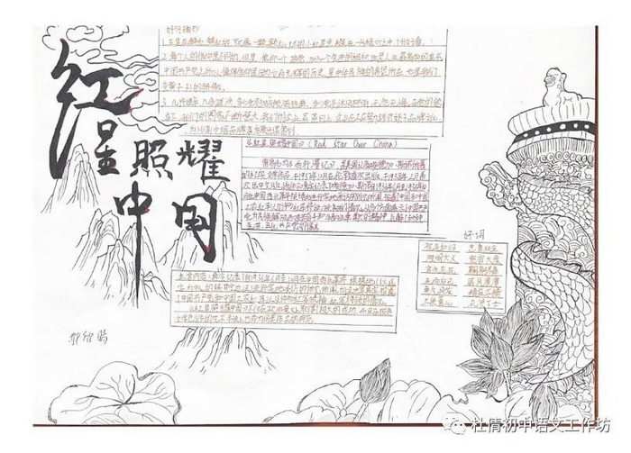 红星照耀中国手抄报八年级