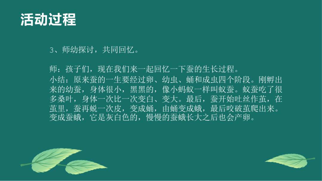 幼儿园大班语言教案：蚕宝宝