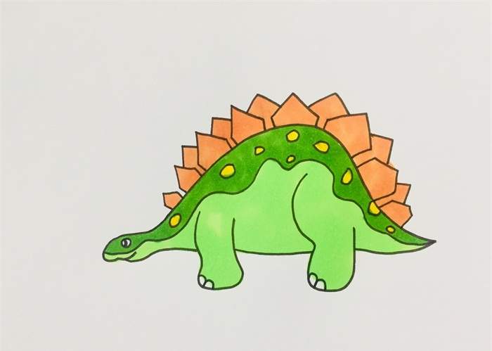 恐龙简笔画教程：剑龙的画法