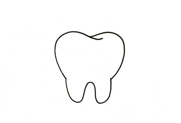 儿童画牙齿简笔画的画法