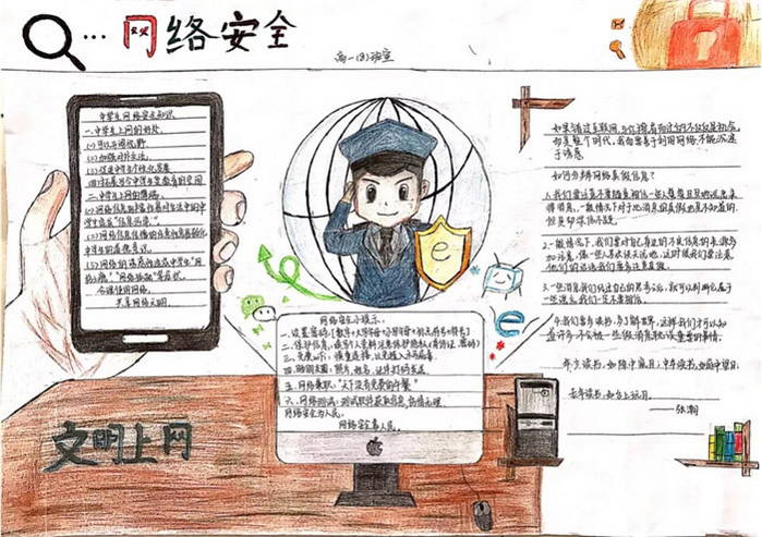 网络安全手抄报图片及内容