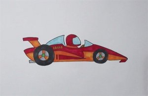 赛车简笔画图片教程