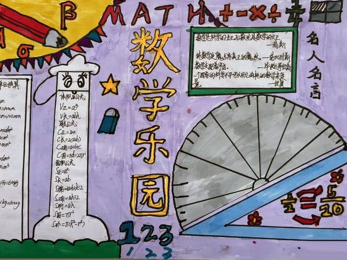 数学小报手抄报图片简单又漂亮