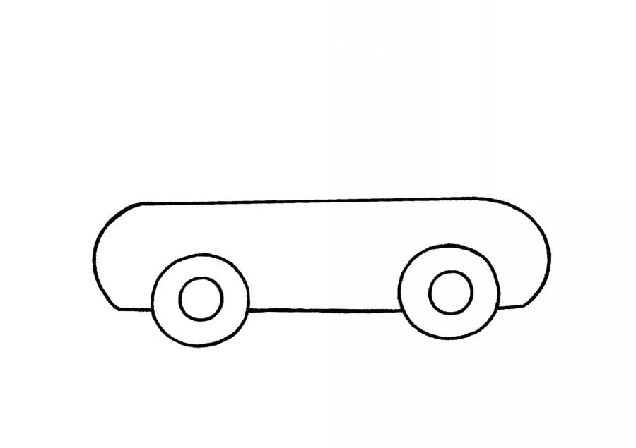 小汽车简笔画教程简单又好看