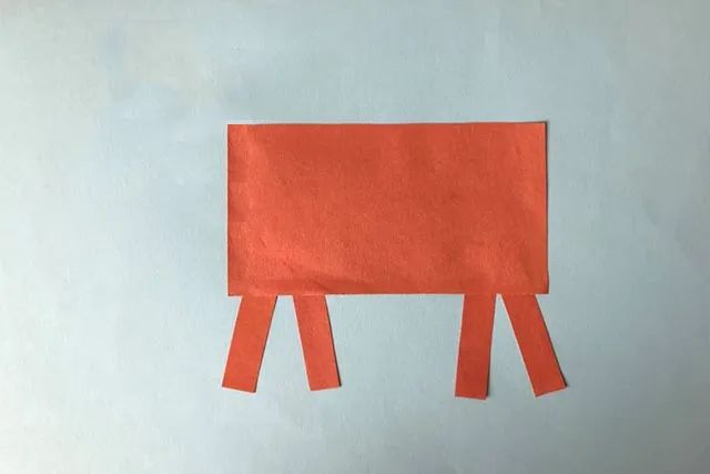 创意几何图形拼贴画：用矩形拼成一头牛(步骤图解)