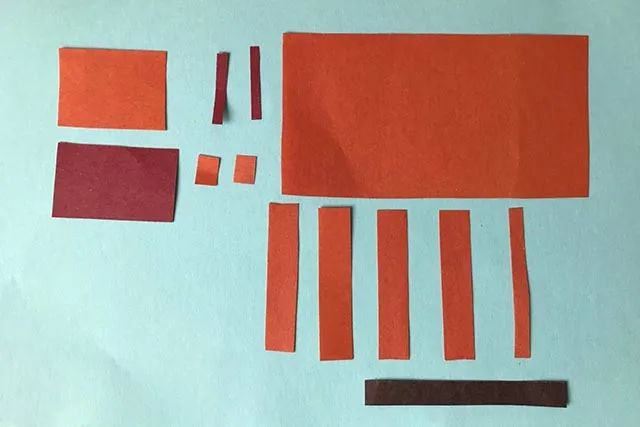 创意几何图形拼贴画：用矩形拼成一头牛(步骤图解)