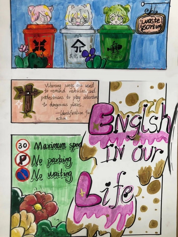 初一英语标识手抄报