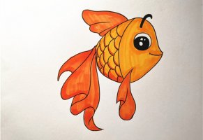 小金鱼简笔画怎么画漂亮教程