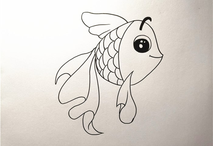 小金鱼简笔画怎么画漂亮教程