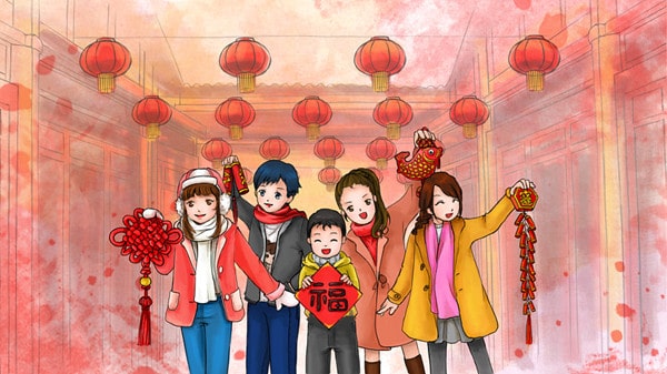 春节的画面作文500字