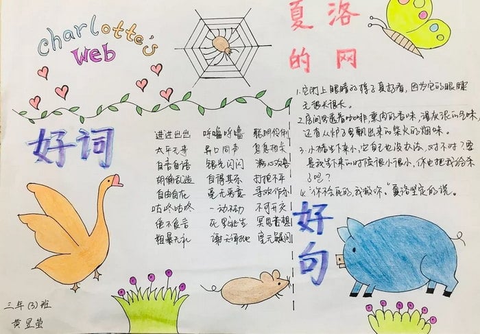 夏洛的网手抄报图片及内容