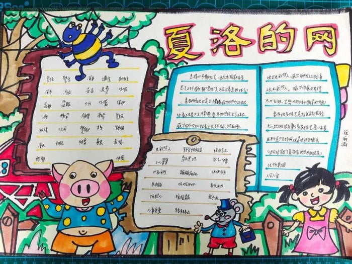 夏洛的网手抄报图片及内容