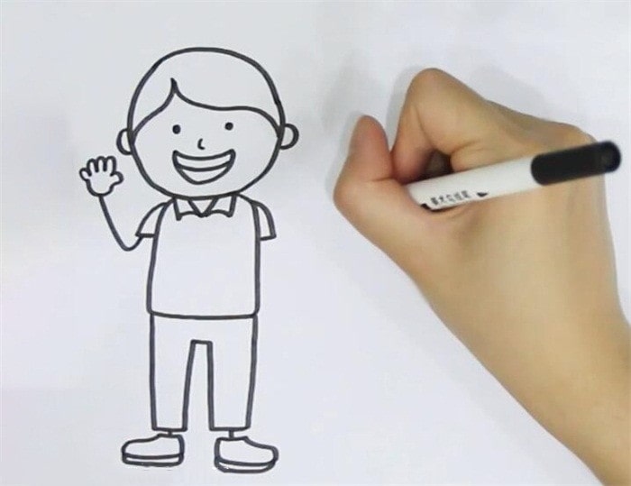 一家三口全家福简笔画教程图片