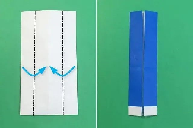 幼儿简单手工折纸一副无指手套