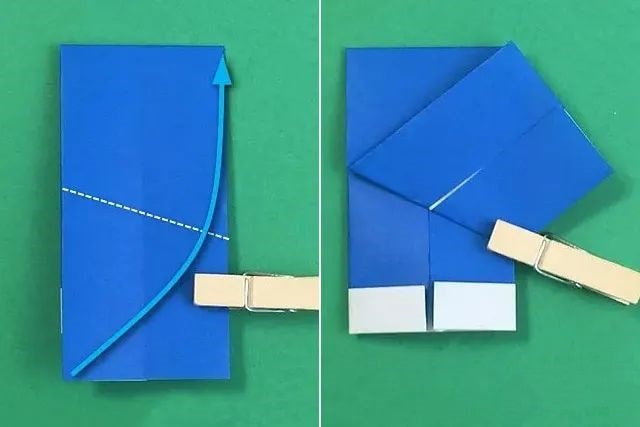 幼儿简单手工折纸一副无指手套