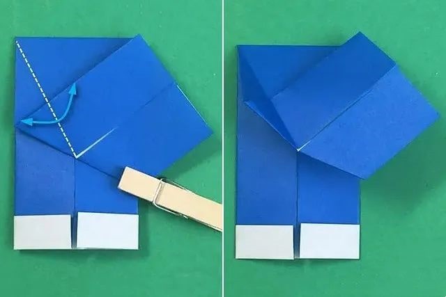 幼儿简单手工折纸一副无指手套