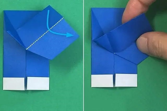 幼儿简单手工折纸一副无指手套