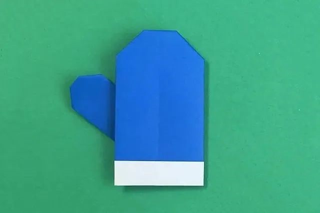 幼儿简单手工折纸一副无指手套