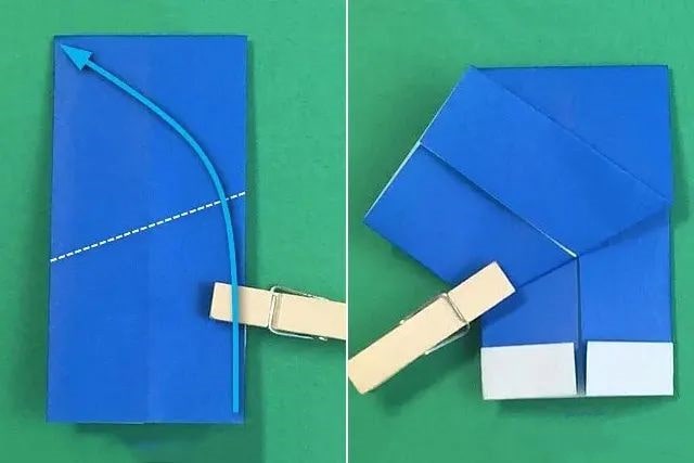 幼儿简单手工折纸一副无指手套