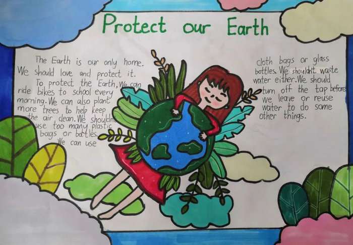 环保为主题的英语手抄报图片