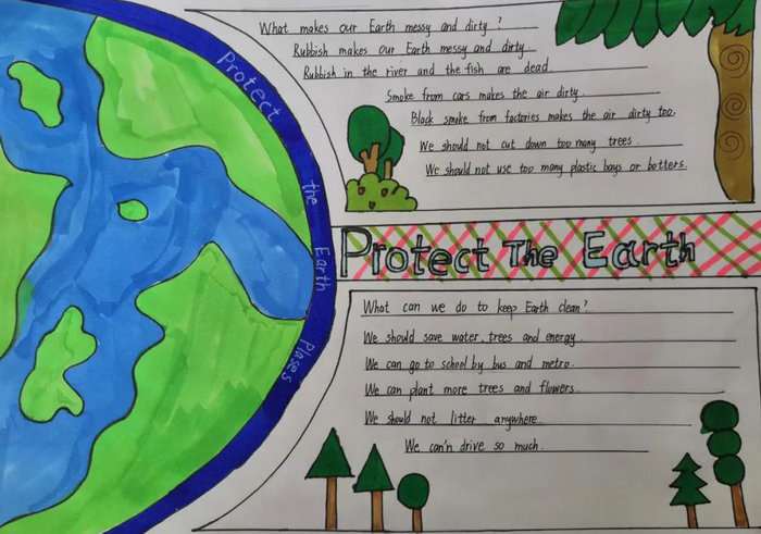 环保为主题的英语手抄报图片