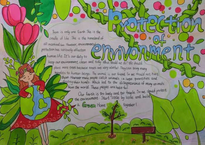 环保为主题的英语手抄报图片