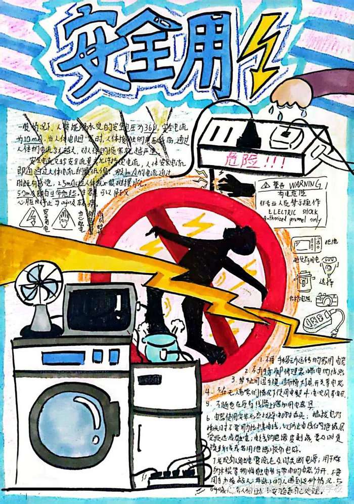 初三物理安全用电手抄报图片