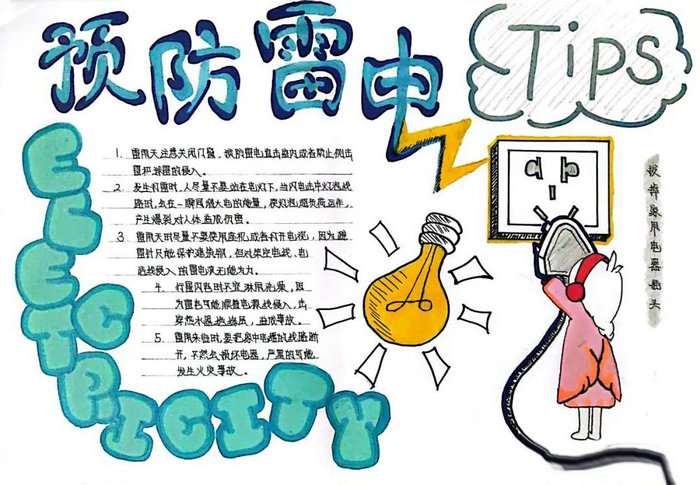 初三物理安全用电手抄报图片