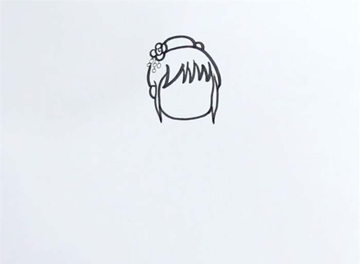 汉服小女孩简笔画教程图片