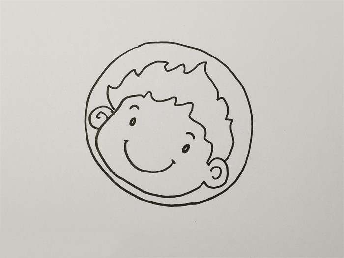 儿童宇航员简笔画步骤图片