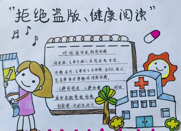拒绝盗版健康阅读手抄报