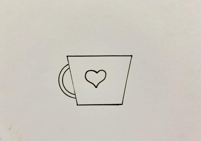 简单的刷牙杯简笔画教程