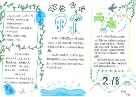 二十四节气雨水手抄报图片及内容（精选13张）