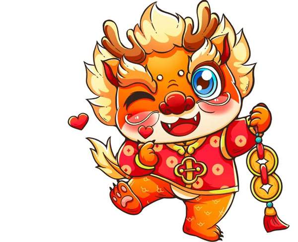 2024龙年春节放鞭炮简笔画创意美术教程