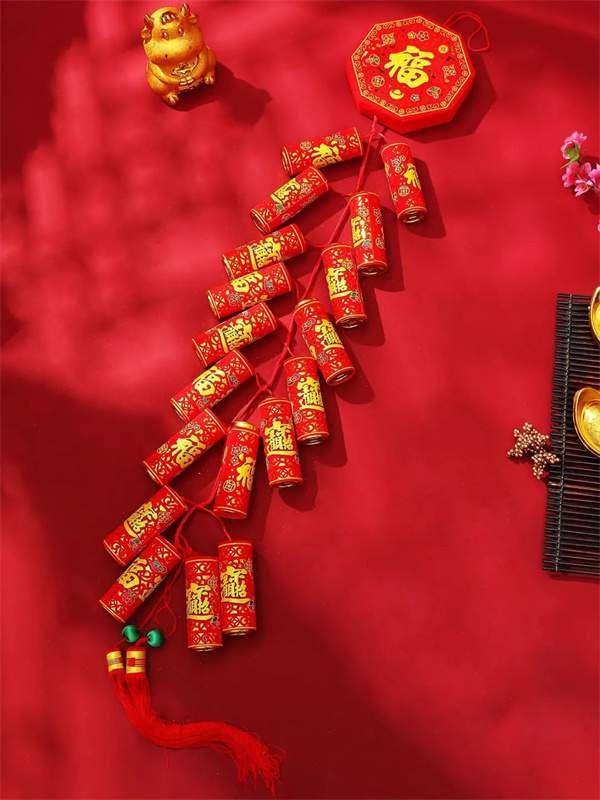 2024龙年春节放鞭炮简笔画创意美术教程