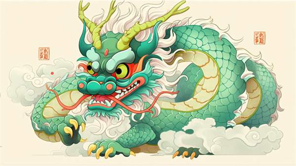 2024龙年春节放鞭炮简笔画创意美术教程