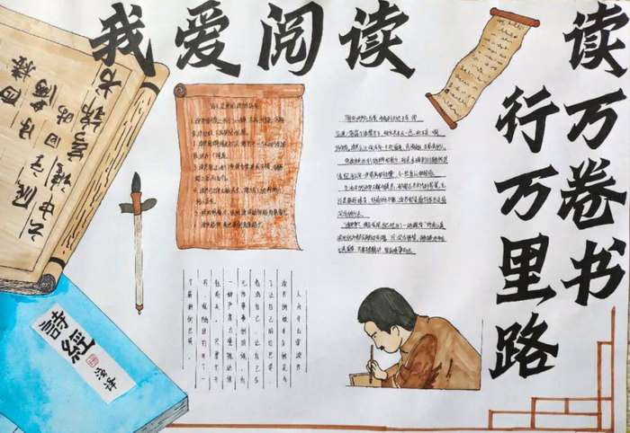 一二三年级我爱阅读手抄报