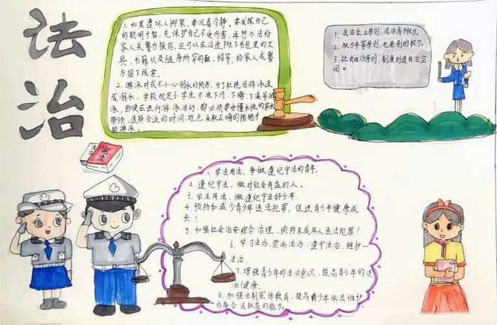 法制教育手抄报图片简单又漂亮