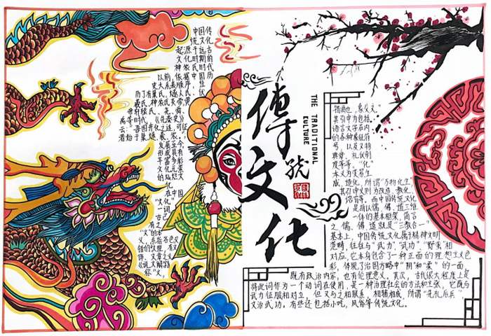 传统文化我传承手抄报图片简单又漂亮