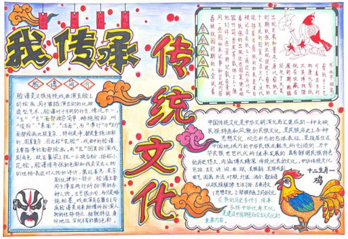 传统文化我传承手抄报图片简单又漂亮