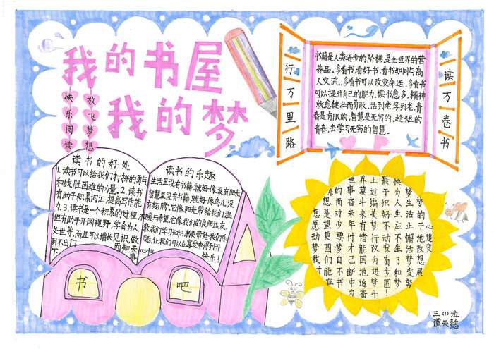 我的书屋我的梦主题手抄报图片及内容