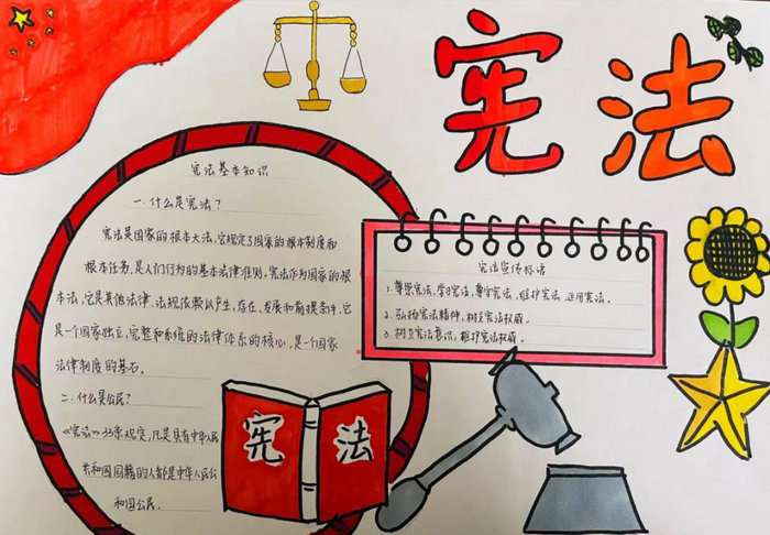 宪法宣传周手抄报图片及内容