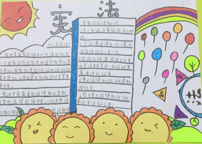 宪法宣传周手抄报图片及内容