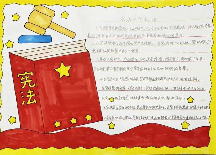 宪法宣传周手抄报图片及内容