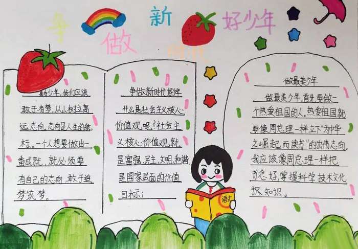 争做新时代好少年手抄报图片