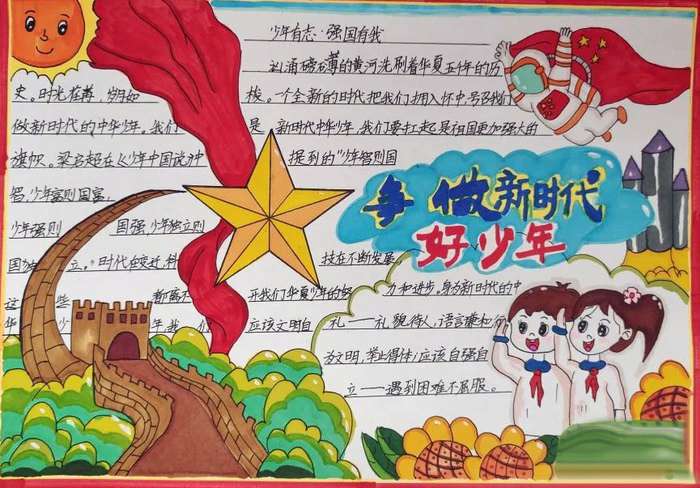 争做新时代好少年手抄报图片